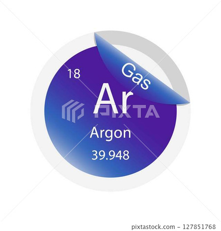 illustration of chemistry, The periodic table of the elements, Argon atom, properties of the chemical elements exhibit a periodic dependence on their atomic numbers 127851768