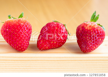 Strawberries lining up Strawberries lining up 127851858