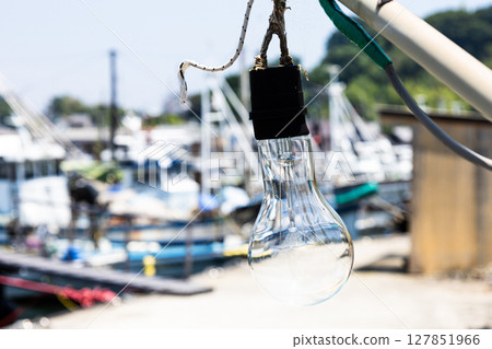Scenery of a rustic fishing village 127851966