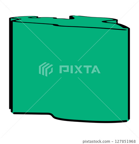 Handwritten_Azerbaijan_Gadabai_Vector_Isometric_Illustration 127851968