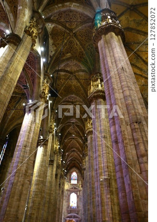 Inside the Duomo in Milan 127852072