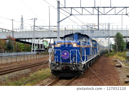 This is the sleeper express "Cassiopea" that ran on a regular train from Hokkaido to Sapporo using a double-headed DD51 locomotive. 127852120