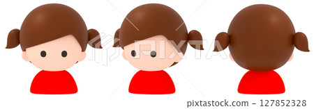 上半身女孩圖標 127852328