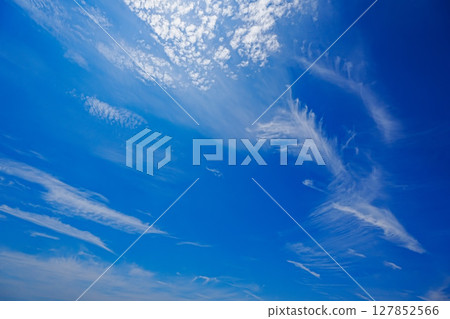 blue sky and white clouds 127852566