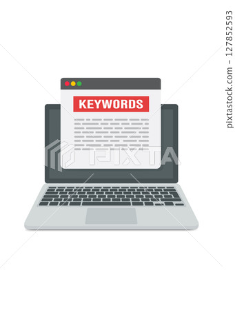 Keyword research service stock illustration Keyword research service stock illustration 127852593