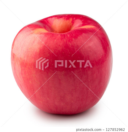 Fresh and Juicy Red Apple with Vibrant Skin isolated on a white background Fresh and Juicy Red Apple with Vibrant Skin isolated on a white background 127852962