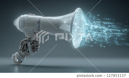 megaphone on dark background 127853137