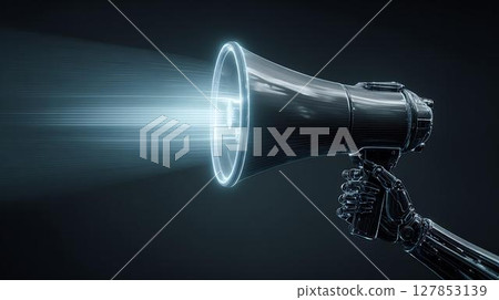 megaphone on dark background 127853139