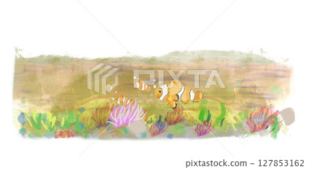 小丑魚的夏天－日落海洋 127853162