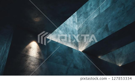 glowing room with dark space glowing room with dark space 127853334