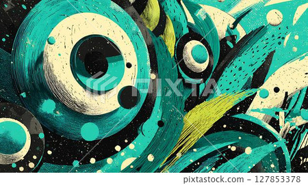 abstract dark room with concrete structure 127853378