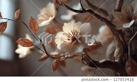 white flowers of the tree 127853418