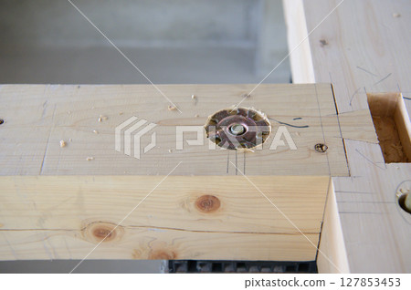 Identification mark for foundation during new construction 127853453