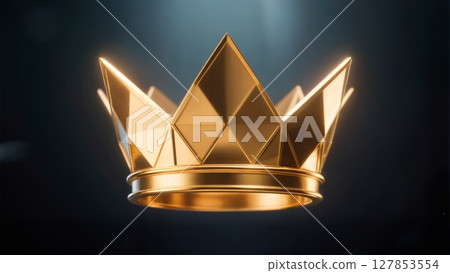 Abstract Golden Crown, Royal Authority, Leadership, and Legacy. Excellent for historical themes, governance, and symbolic power 127853554