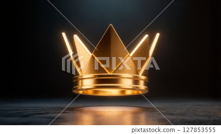Abstract Golden Crown, Royal Authority, Leadership, and Legacy. Excellent for historical themes, governance, and symbolic power Abstract Golden Crown, Royal Authority, Leadership, and Legacy. Excellent for historical themes, governance, and symbolic power 127853555