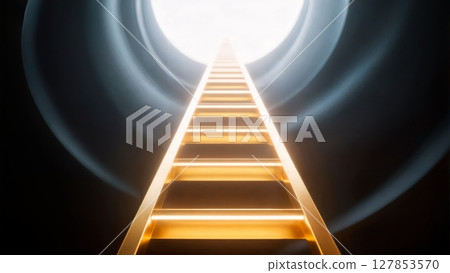 Abstract Golden Ladder to Success, Aspiration, Career Growth, and Achievement. Ideal for motivational content, business coaching, and personal development. Abstract Golden Ladder to Success, Aspiration, Career Growth, and Achievement. Ideal for motivational content, business coaching, and personal development. 127853570
