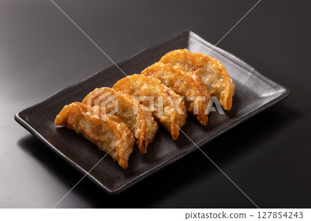 fried gyoza	 127854243