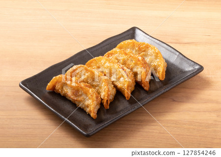 fried gyoza	 127854246