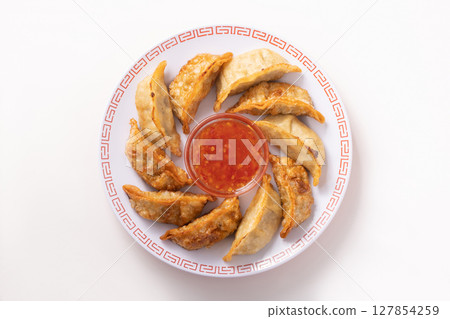 fried gyoza	 127854259