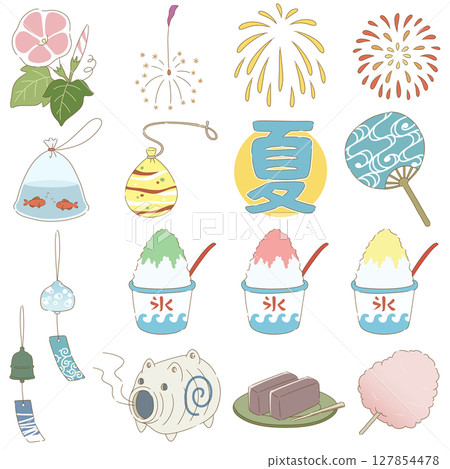 簡約自然的日式夏季單品套裝：以主線為主 127854478