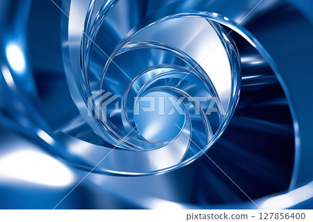 AI-generated image: Blue spiral 127856400