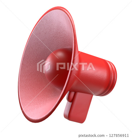 The megaphone png for Pod cast or social media 3d render. The megaphone png for Pod cast or social media 3d render. 127856911