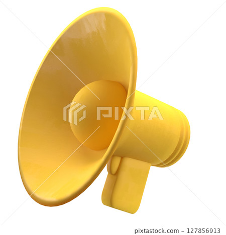 The megaphone png for Pod cast or social media 3d render. The megaphone png for Pod cast or social media 3d render. 127856913