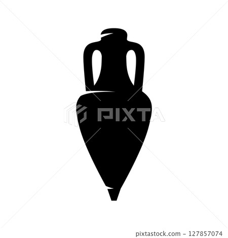 Ancient amphora icon. Design element for emblem, sign, badge. Vector illustration 127857074