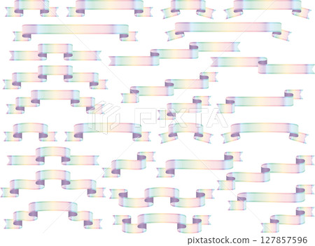 絲帶,20道彩虹,光滑邊緣 絲帶,20道彩虹,光滑邊緣 127857596
