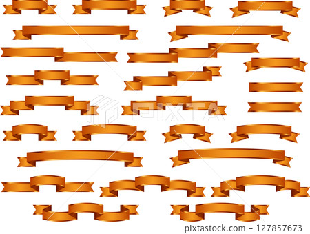 絲帶，9 橙色，邊框 127857673