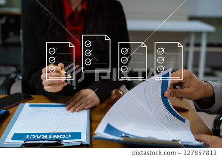 legal and corporate consultation concept focusing on law, advice, and business agreements. legal and corporate consultation concept focusing on law, advice, and business agreements. 127857811