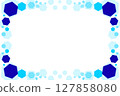 Hexagonal simple blue frame 127858080