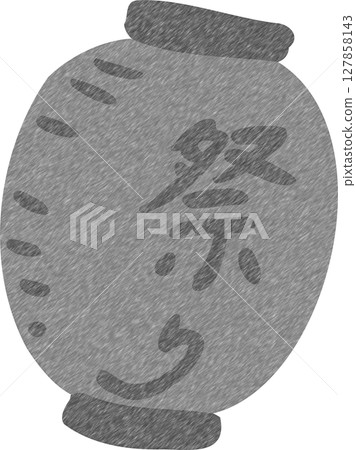 節慶燈籠插圖，黑白鉛筆畫 127858143