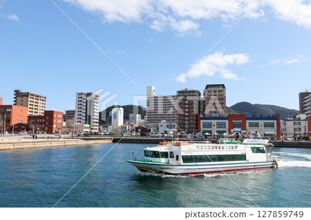 福岡縣、北九州市、門司港懷舊關門渡輪 福岡縣、北九州市、門司港懷舊關門渡輪 127859749