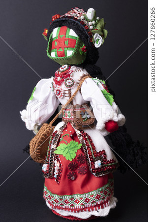 happy easter and motanka doll 127860266