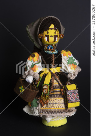 happy easter and motanka doll 127860267