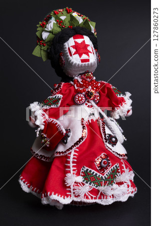 happy easter and motanka doll 127860273