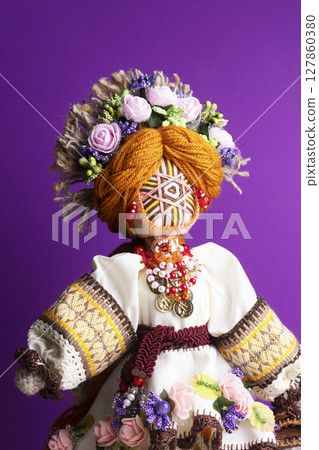 happy easter and motanka doll happy easter and motanka doll 127860380