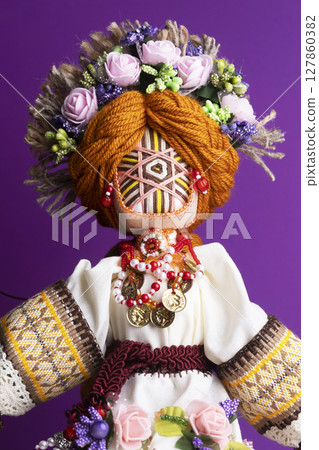 happy easter and motanka doll 127860382