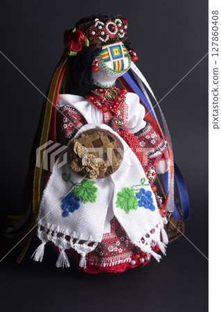 happy easter and motanka doll 127860408