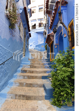 The blue city of Chefchaouen, Morocco The blue city of Chefchaouen, Morocco 127860414