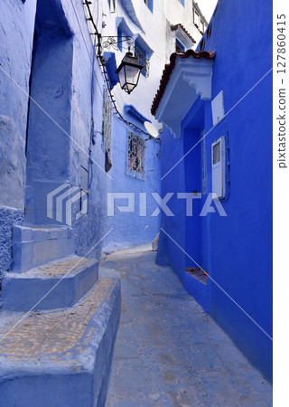 The blue city of Chefchaouen, Morocco 127860415