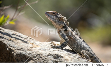 close up picture of a iguana close up picture of a iguana 127860703