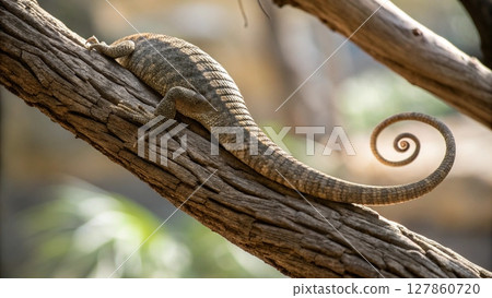 chameleon on tree 127860720