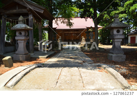 Hachiman Shrine in Takaku, Kamiashi-cho, Aizuwakamatsu City, Fukushima Prefecture 127861237