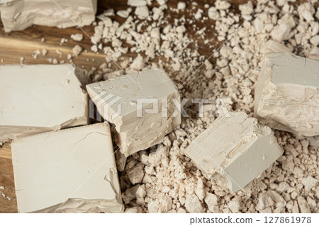 Wet Yeast Bricks for Homemade Dough Preparation. Wet Yeast Bricks for Homemade Dough Preparation. 127861978