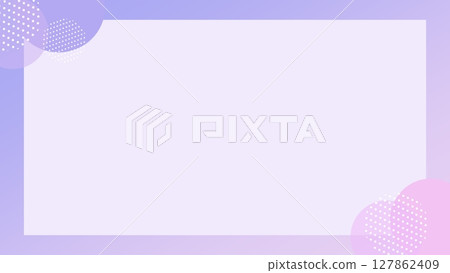 帶有柔和色彩漸層的少女可愛框架 127862409