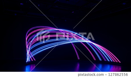 可視化網路空間和資訊流的圖表 127862556