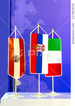 Flags on summit 127863658