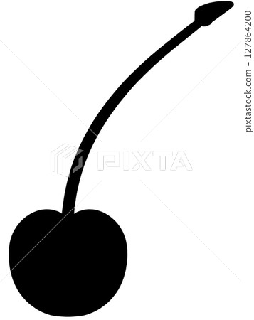 Simple cherry illustration material 127864200